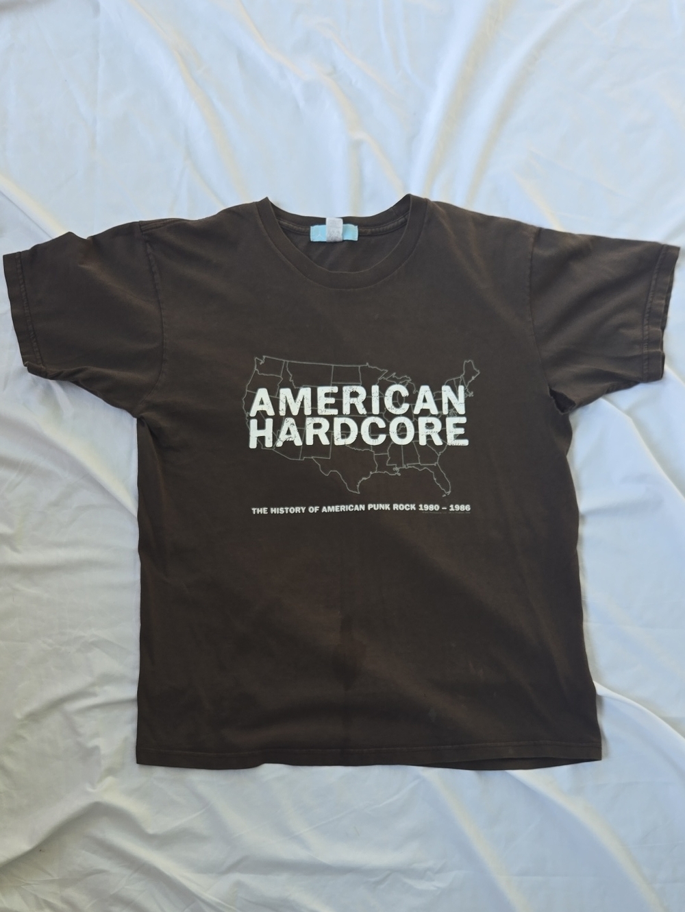 Men's Collector's Brown Tshirt AMERICAN HARDCORE Music From Documentary Movie